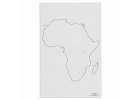 Mapa Afriky – vodní toky, slepá, 50 listů
