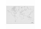 Mapa světa – slepá, 50 listů