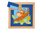 Animals puzzles - Mother and child - monkey (8 pieces)