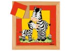 Puzzle zvířat - Matka a mládě - zebra (9 dílků)