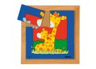 Puzzle zvířat - Matka a mládě - žirafa (6 dílků)