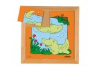 Animals puzzles - Mother and child - crocodile (6 pieces)