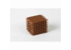 Korálková krychle, skleněné korálky - 8x8x8 (hnědá)