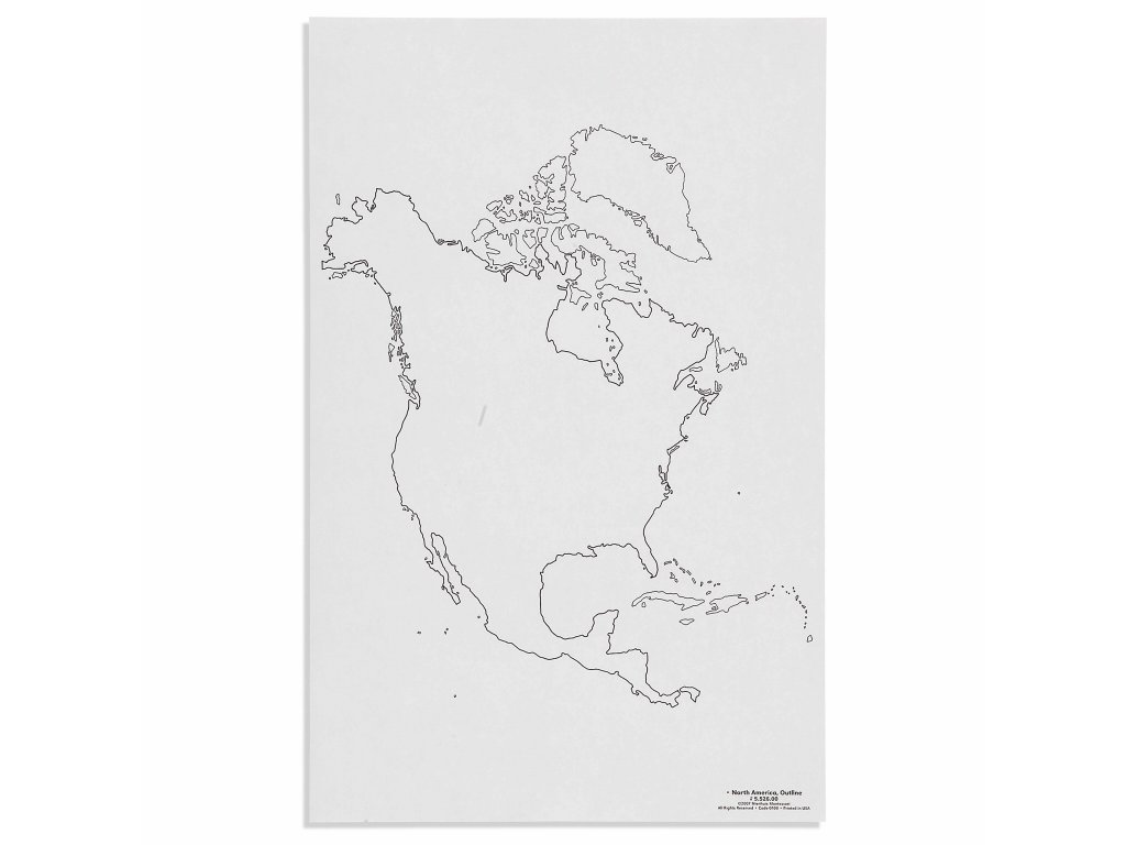 Slepa Mapa Severni Ameriky