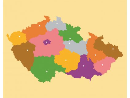 Puzzle mapa České republiky