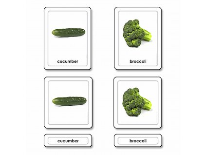 Třísložkové karty - zelenina