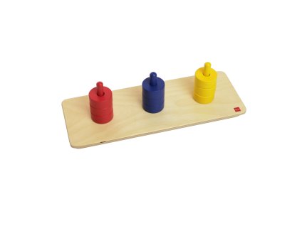 Colored Discs On Colored Dowels
