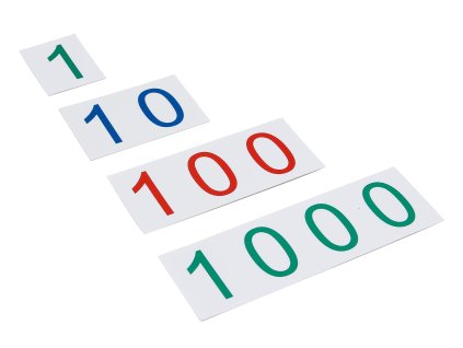 Plastic Number Cards: Large, 1-1000