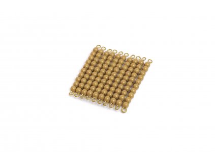 One Golden Bead Square Of 100