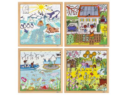 Nature&Climate puzzle-set of 4