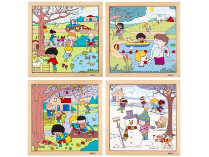 Jahreszeiten Puzzles- 4er Set