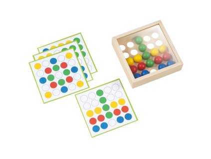 Mosaic tray with coloured balls