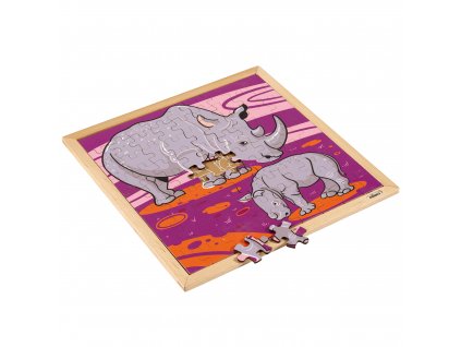 Puzzle zvířat - nosorožci