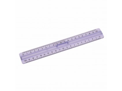 Plastic ruler transparent inter 20 cm