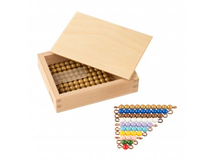 Krabička s perlami k Seguinově tabulce I. – umělé korálky samostatné