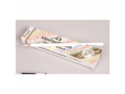 Pastelky šestihranné Goldline 3,7 mm, 12 ks, bílé