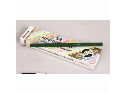Pastelky trojhranné Goldline 3,7 mm, 12 ks, tmavě zelené