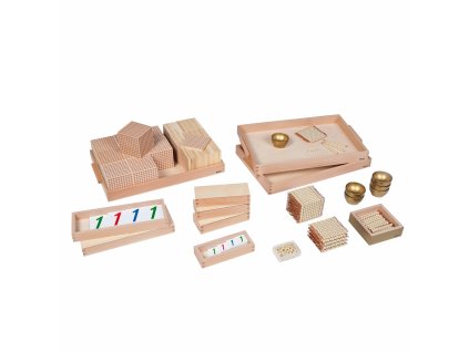Velký zlatý perlový materiál – set se skleněnými, volnými perličkami