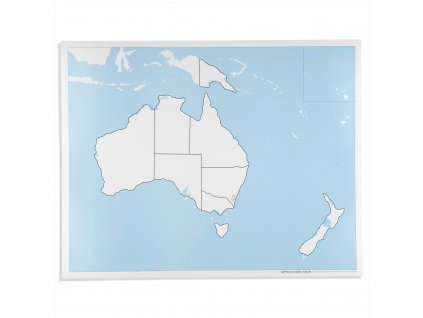 Kontrolní slepá mapa Austrálie