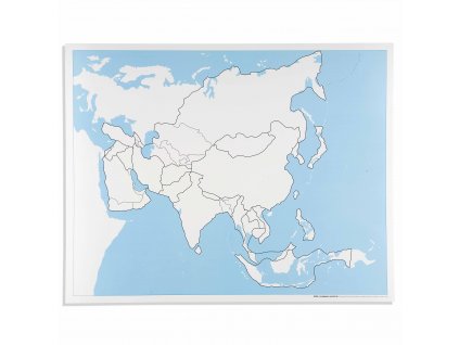 Kontrolní slepá mapa Asie