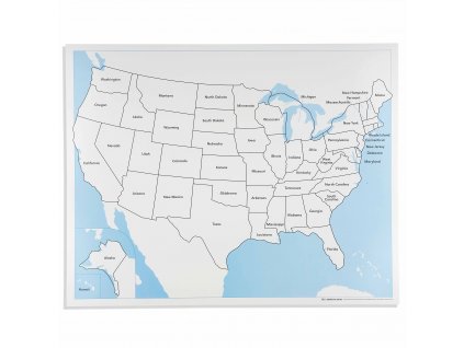 Kontrolní mapa USA, anglicky