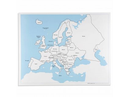 Kontrolní mapa Evropy, anglicky