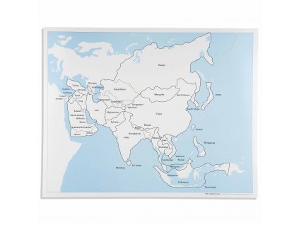 Kontrolní mapa Asie, anglicky