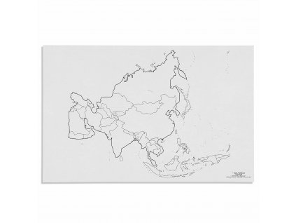 Mapa Asie – politická, v angličtině