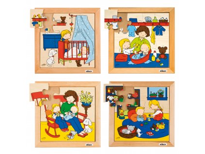 Puzzle Rodina - kompletní sada 4 puzzle