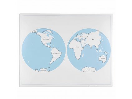 Kontrolní mapa světa, v angličtině.