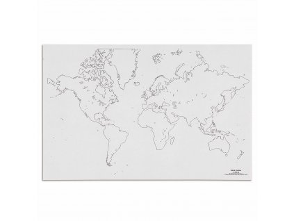Mapa světa – slepá