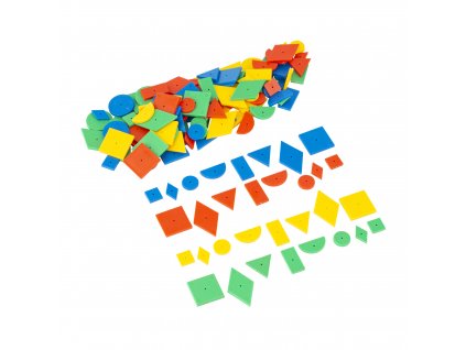Happy hammer geo set of plastic shapes (contens 144 pcs)