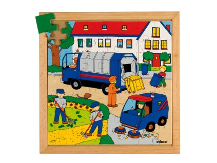 Street Action puzzles - rubbish collection (49 pieces)