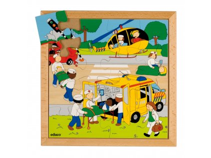 Street Action puzzles - accident (16 pieces)