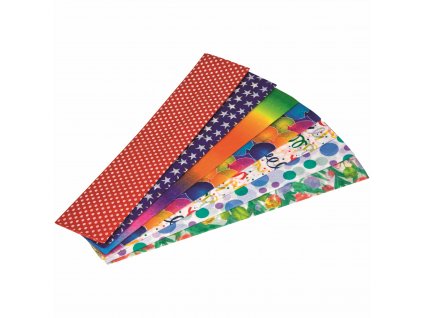 Crepe paper Floriade folded sheet 250 x 50 cm, party print assorted (7)