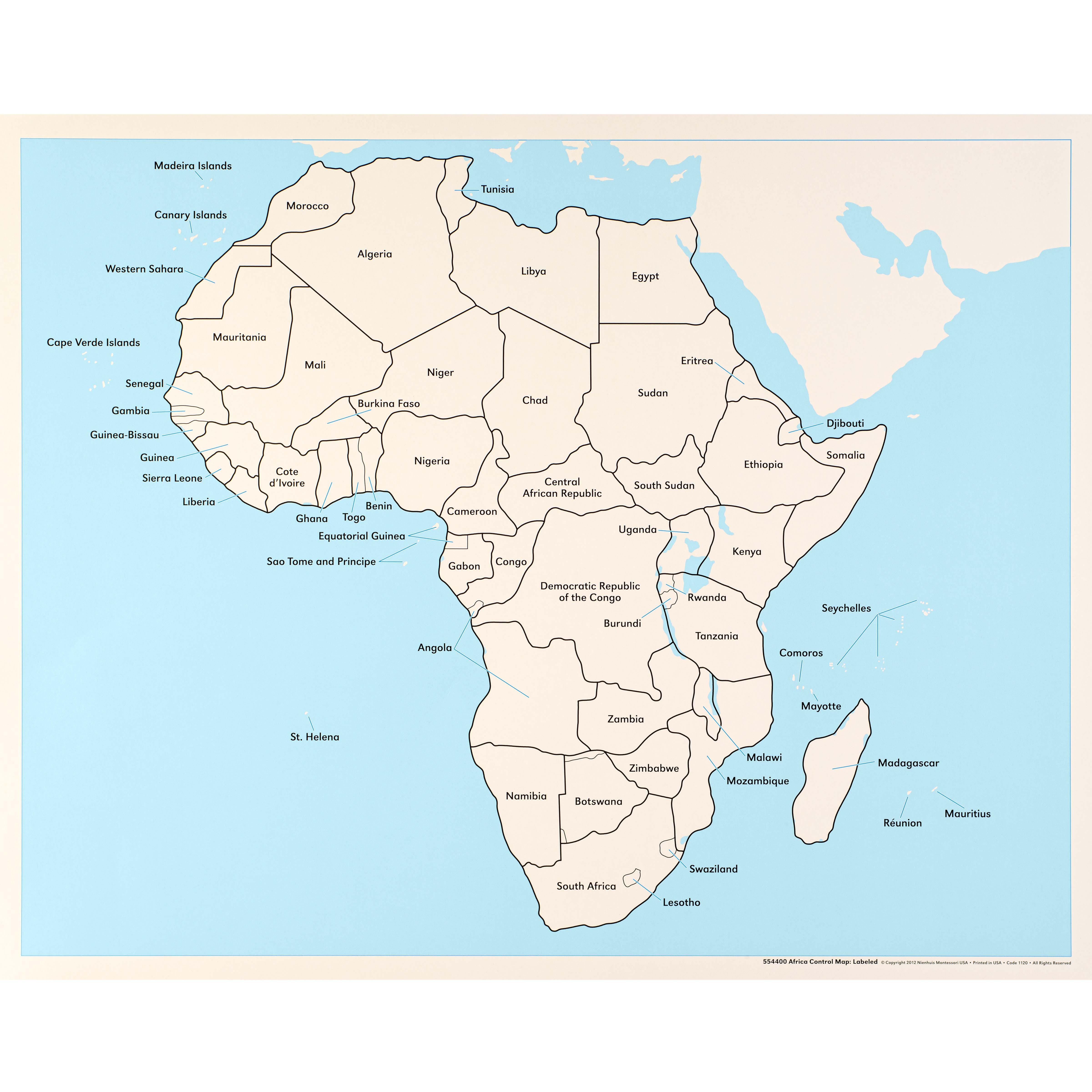 Mapa Afriky Unesco