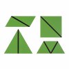 Konstrukční trojúhelníky: náhradní sada zelených trojúhelníků