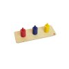 Colored Discs On Colored Dowels