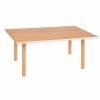 Rectangular Table Top: Beech - 70 x 50 x 2 cm.
