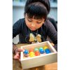 Mosaic tray with coloured balls