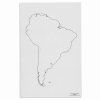 Mapa Jižní Ameriky – slepá, 50 listů