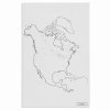 Mapa Severní Ameriky – vodní toky, slepá, 50 listů
