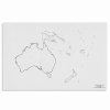 Mapa Austrálie – vodní toky, slepá, 50 listů