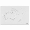 Mapa Australie – slepá, 50 listů