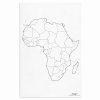 Mapa Afriky – politická, slepá, 50 listů