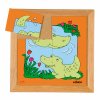Animals puzzles - Mother and child - crocodile (6 pieces)