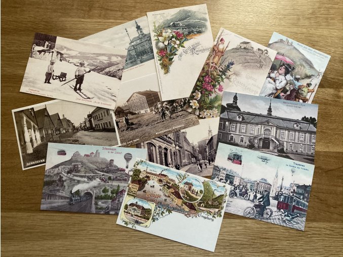 Reprodukce historických pohlednic - 10 kusů