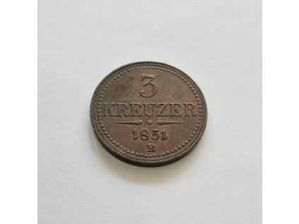 3 grajciar 1851 B