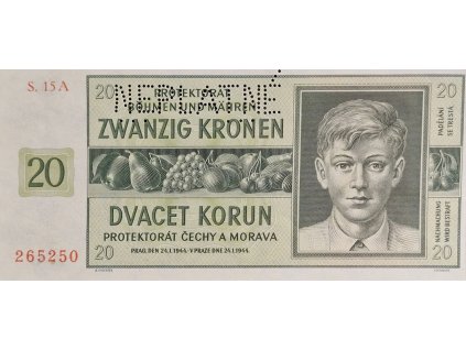 20 korún 1944 15A NEPLATNÉ
