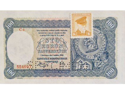 100 Ks 1940 C6 s kolkom II. emisia
